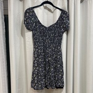 Hollister Black Floral Mini Dress